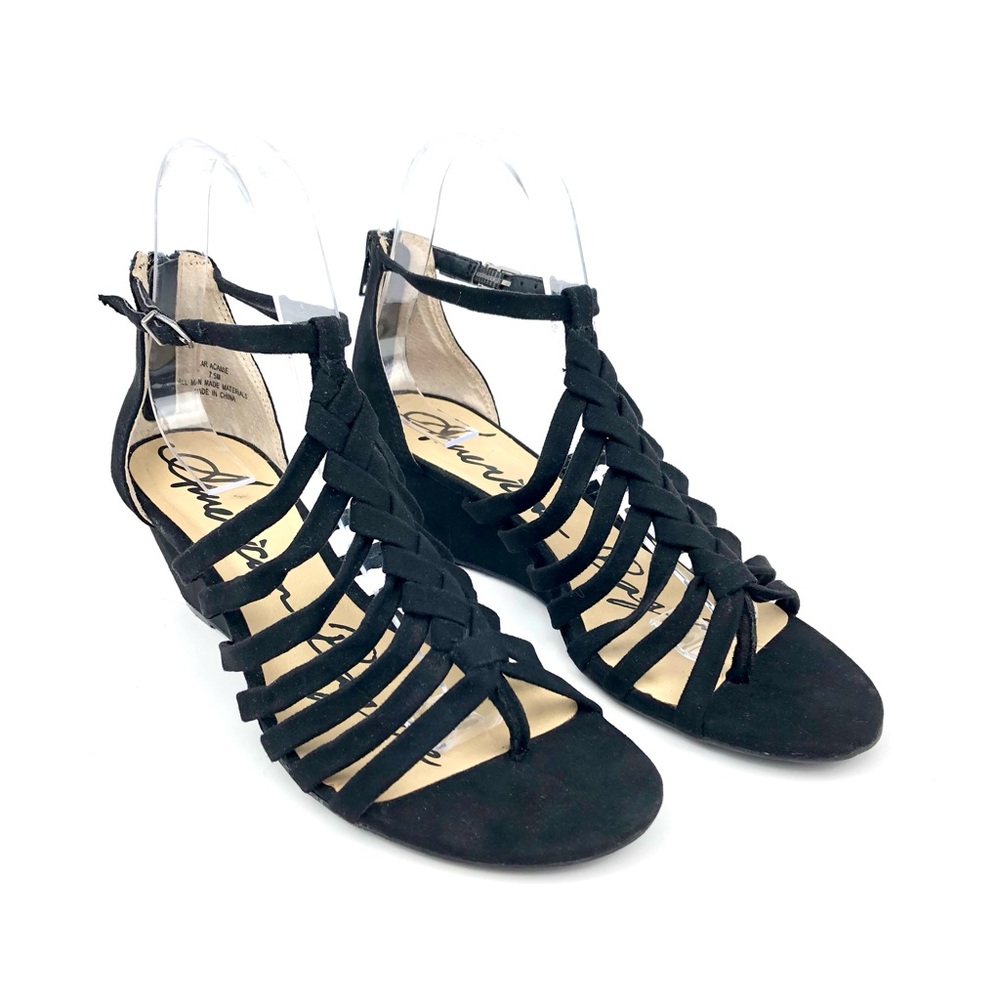 American Rag Size 7.5 Black Platform Wedge